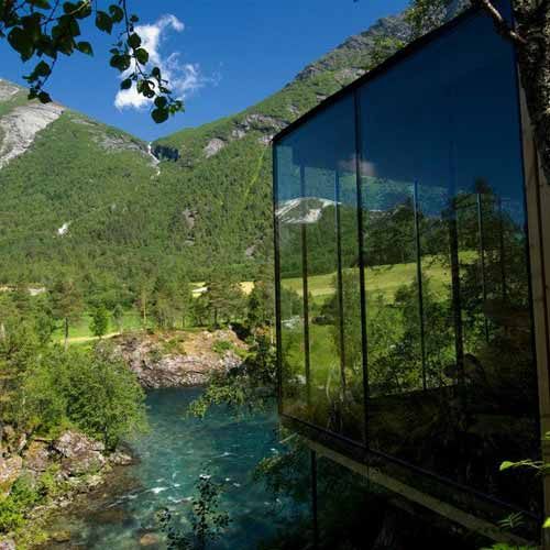 Hotelzimmer des Juvet Hotels © Juvet Hotel