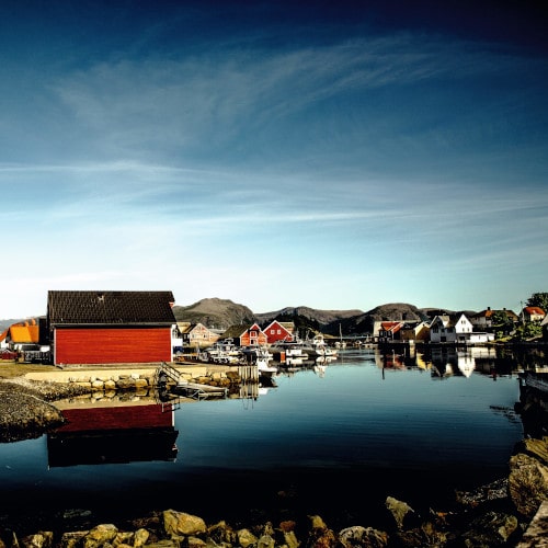 Kleinstadt in Norwegen