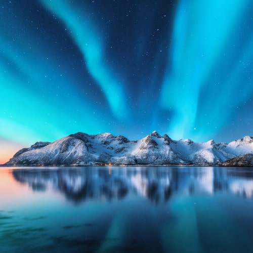 Nordlichter über den Lofoten