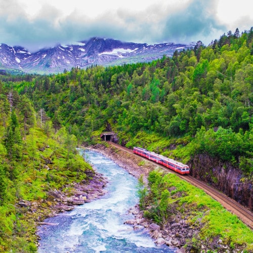 Bahnfahrt durch Norwegen