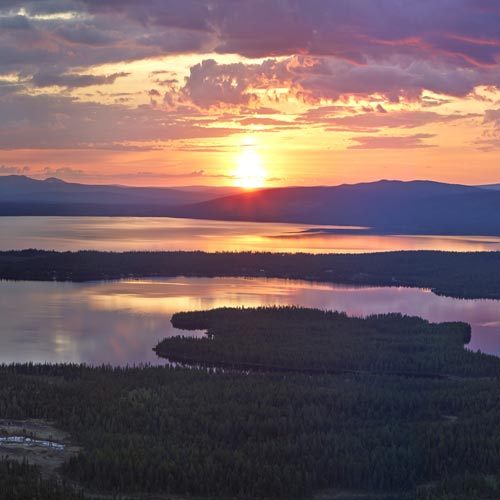 Mitternachtssonne in Schweden