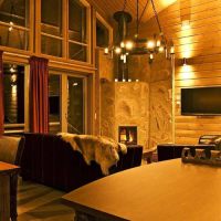 Wohnzimmer Villen am Hang Järvisydän
