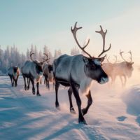 Besuch bei den Rentieren © Arctic Panorama Lodge